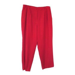 vintage plus size red pants large 0x pleated